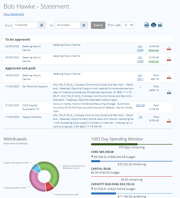 How do I access participant statement information? - Capital Guardians